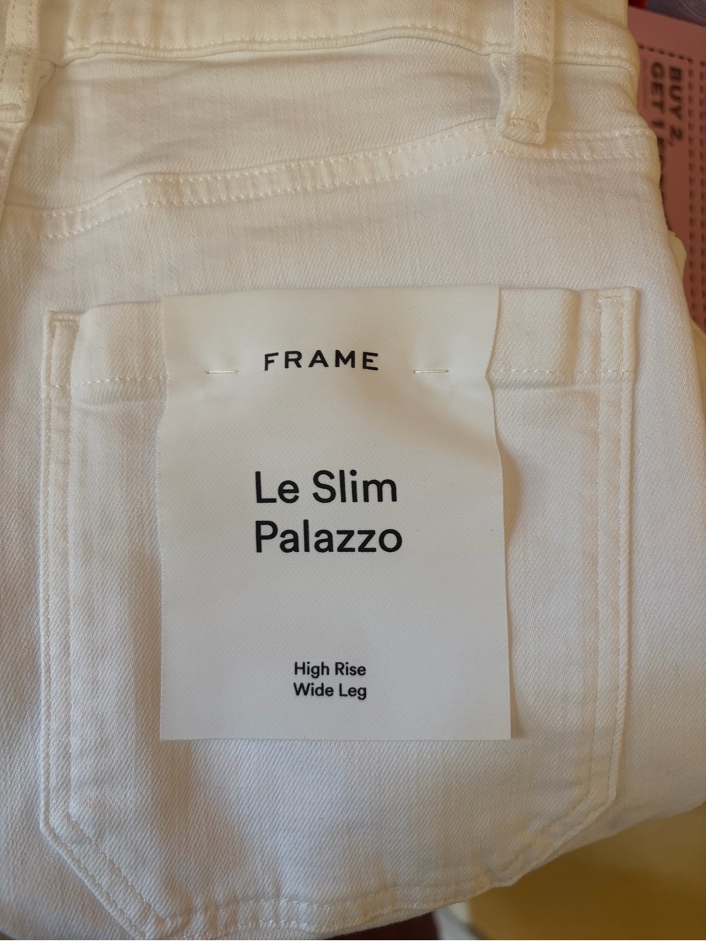 Frame Denim White High-Rise Wide Leg Jeans